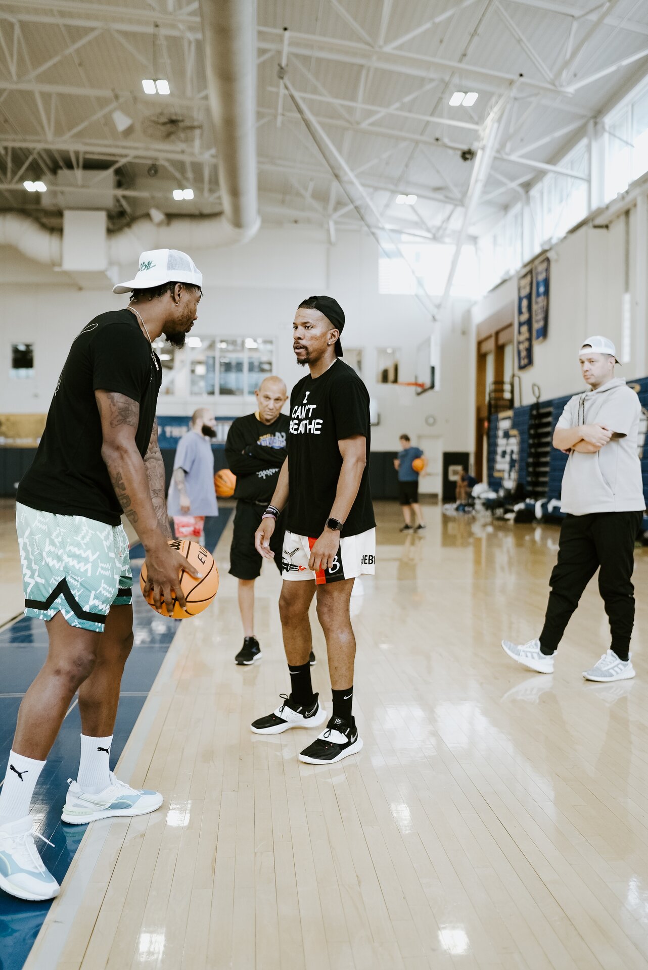 Pro players training with Boston Elite coaches